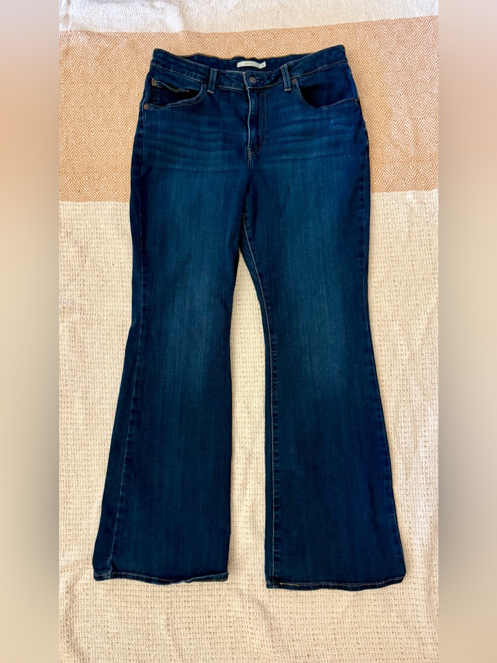 Levi's 726 Dark Blue High Rise Flare Jeans - 32